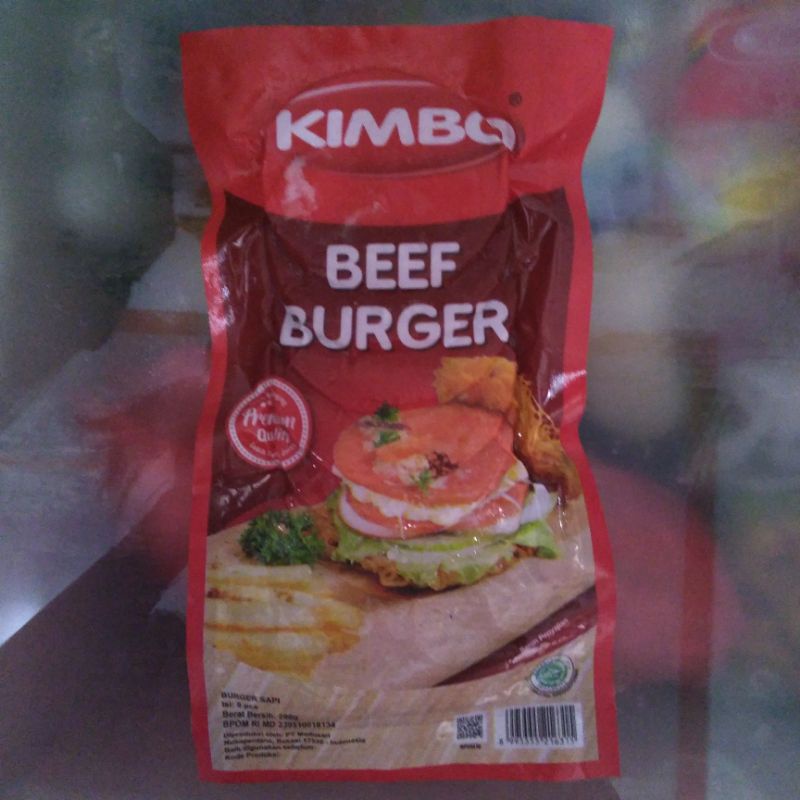

Kimbo Beef Burger isi 6 pcs 200 gram Daging Sapi Daging Burger Beef Slice Enak Murah