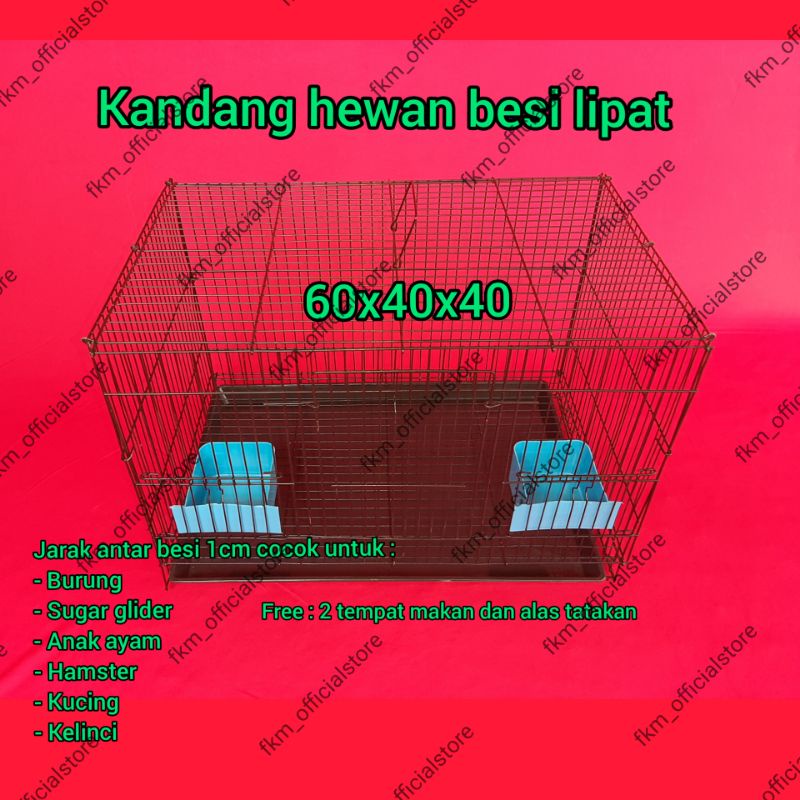 Kandang umbaran 60x42x42 buat kucing, kelinci, burung, sugar glider dll