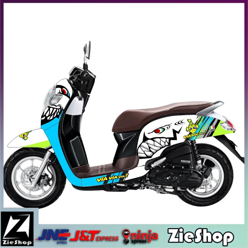 Decal scoopy fi full body Striping motor variasi Stiker scoopy full variasi murah