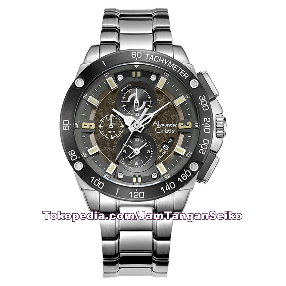 Jam Tangan Pria Alexandre Christie AC 6463 MC BTBBA Original Stainless