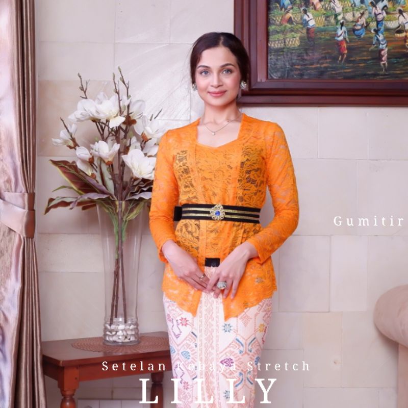 Setelan Kebaya Kutubaru Lengan Panjang Stretch Lilly