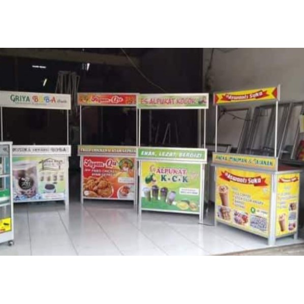 Booth portable jumbo kekinian Booth portabel Es teh hijau teh solo
