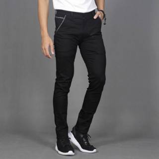 WISH CHINO  STRIP BLACK CELANA  WISH CELANA  PANJANG 