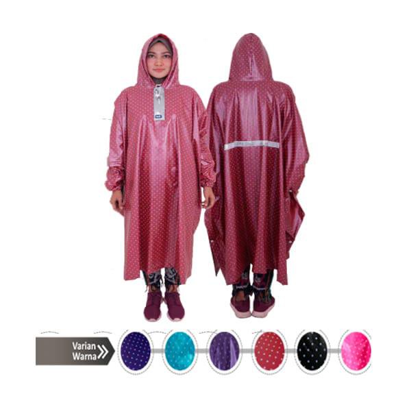 MANTEL JAS HUJAN PONCO / PONCHO LENGAN POLKADOT 850