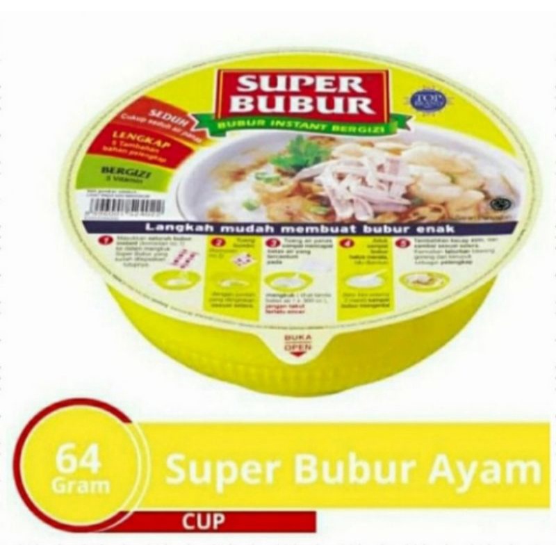 Jual Super Bubur Ayam Cup 64 Gr Shopee Indonesia