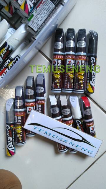 Light Silver Muda Metallic Spidol Cat Warna Oles Body Mobil Motor Penghilang Gores Noda Lecet Baret