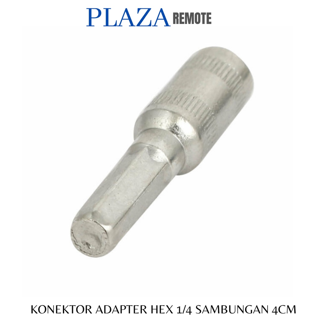 HEX SOCKET KONEKTOR SAMBUNGAN ADAPTER 1/4 (4CM)