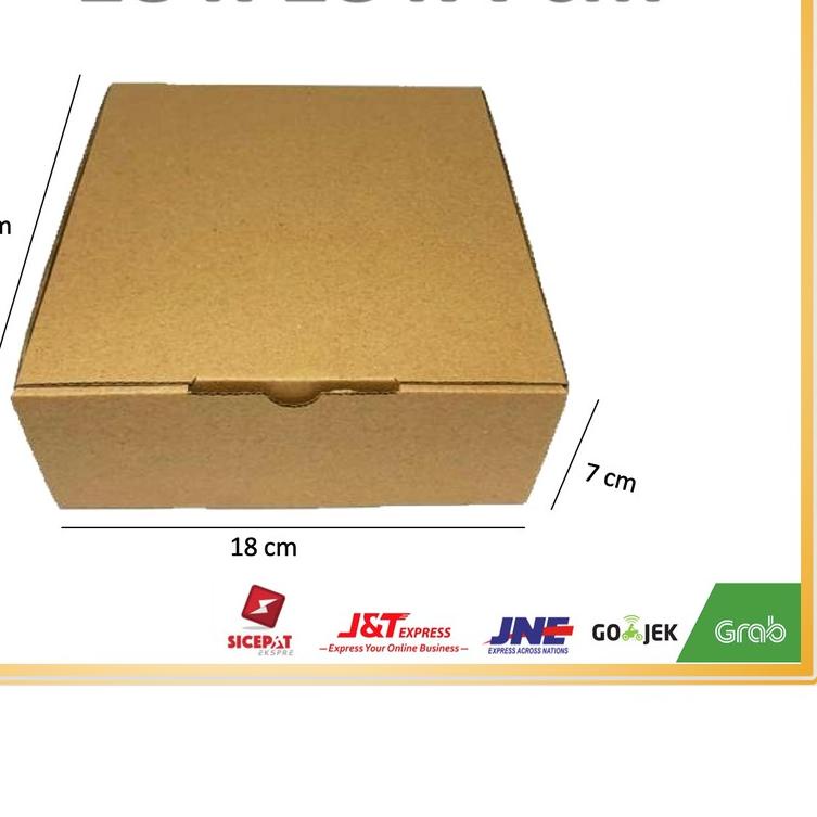 

♔ (10pcs) Kardus 18 x 18 x 7 cm....Die Cut kotak Kue, snack -aksesoris-dll model box pizza ☚