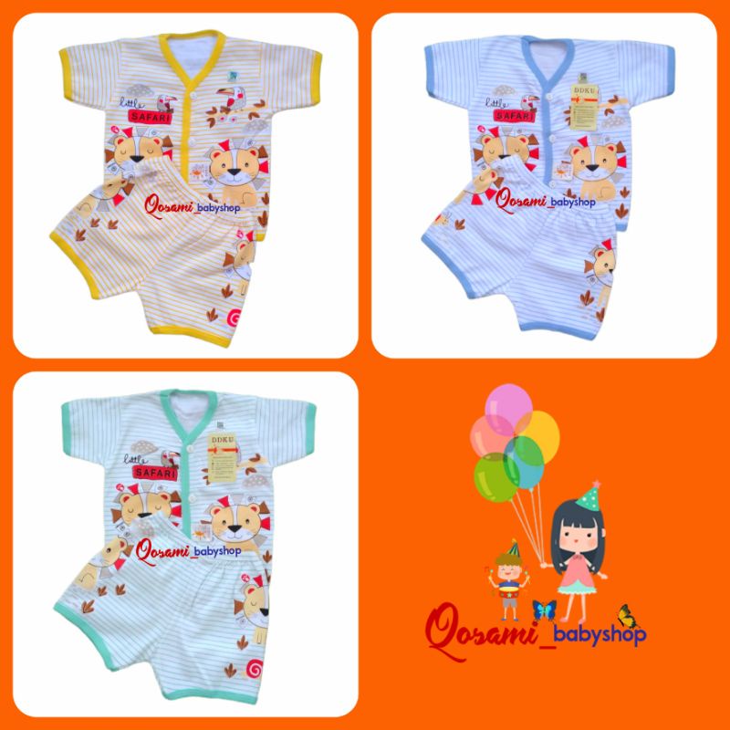 DDKU Setelan Pendek Bayi Newborn Motif SNI