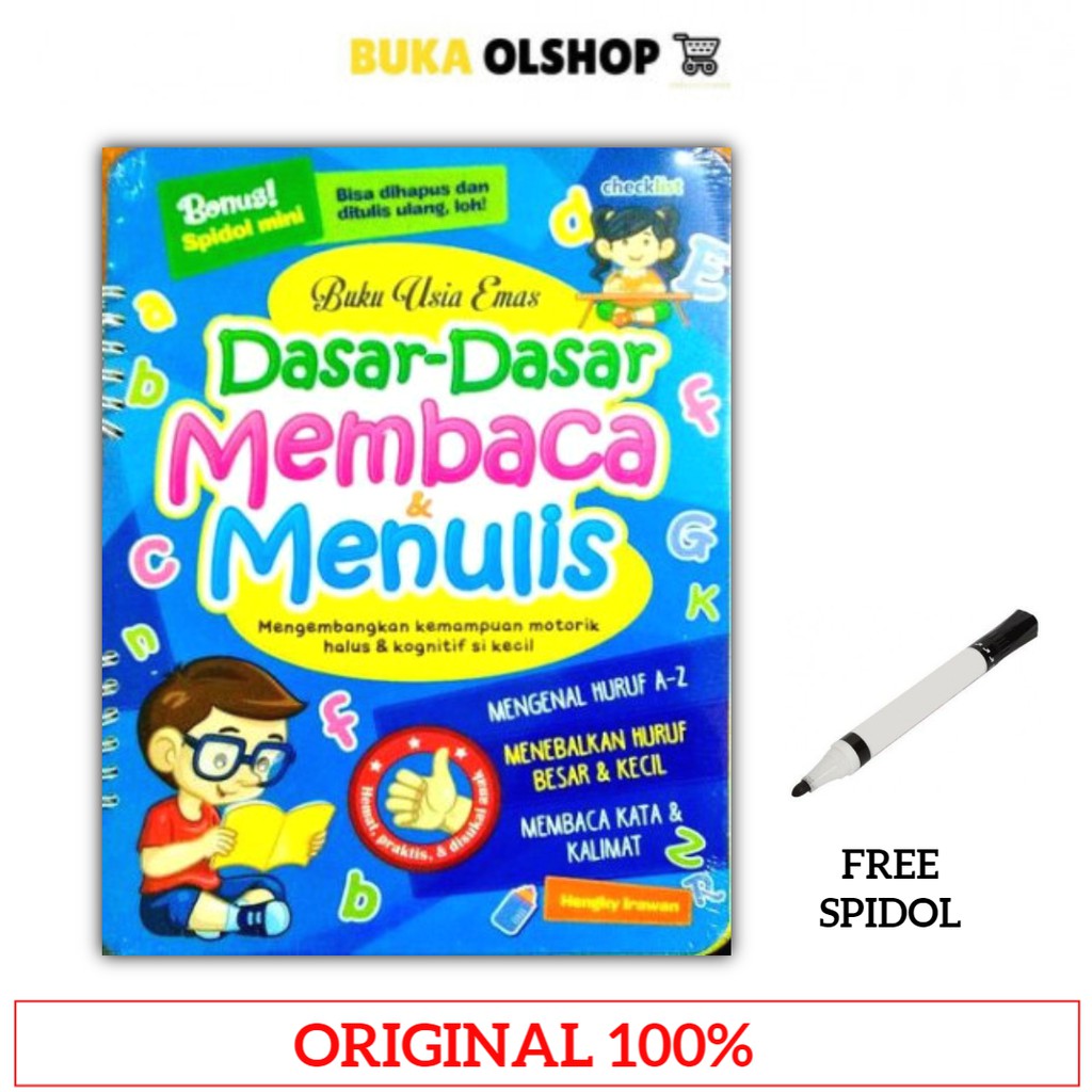 

Free Spidol Buku Usia Emas Dasar-Dasar Membaca & Menulis Buku Tulis Hapus