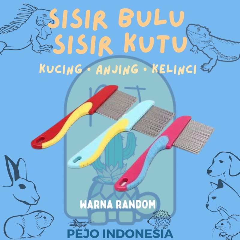 Sisir kutu hewan kucing anjing sisir ketombe