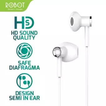 Earphone/Headset ROBOT RE701 Soft In-ear 3.5mm Wired Earphone High Sound Quality Handsfree