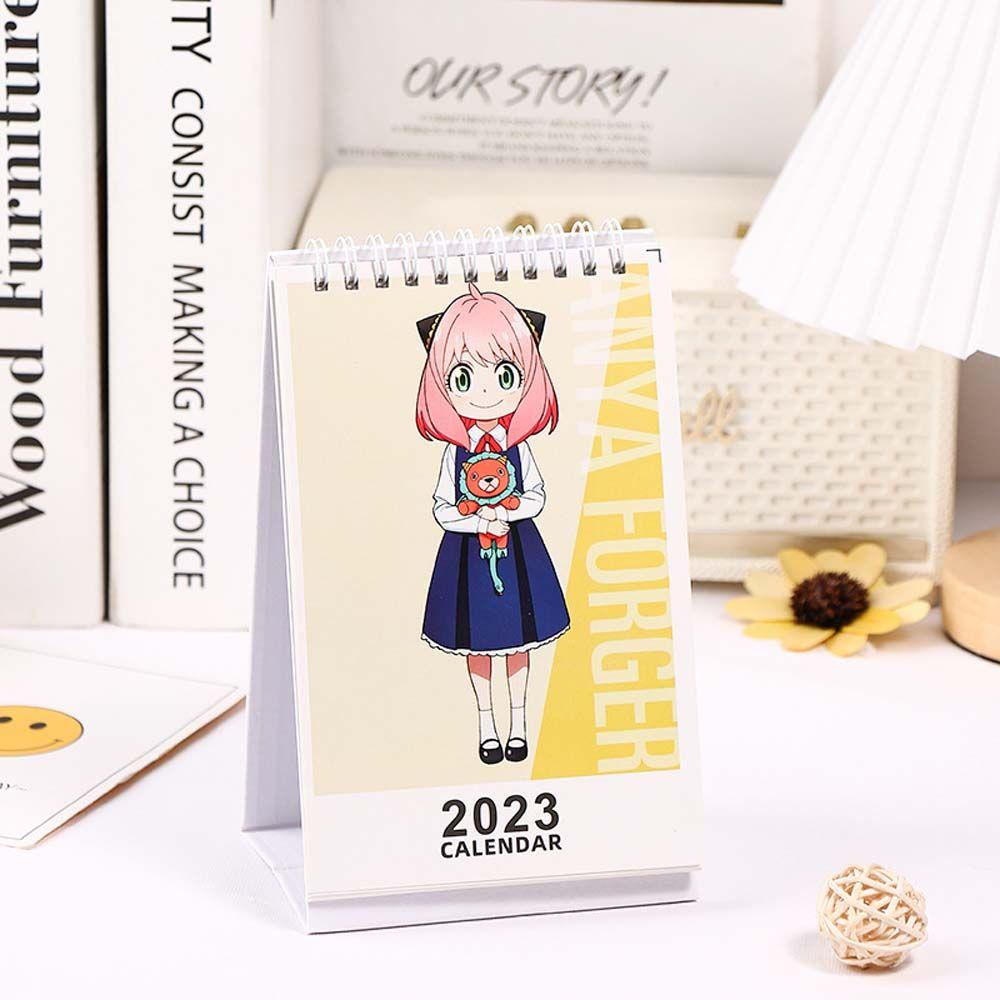 Kalender Agustina 2023kalender Portable Kreatif Dekorasi Meja Planner Tahunan Alat Tulis Agenda Organizer Anime Stand Calendar