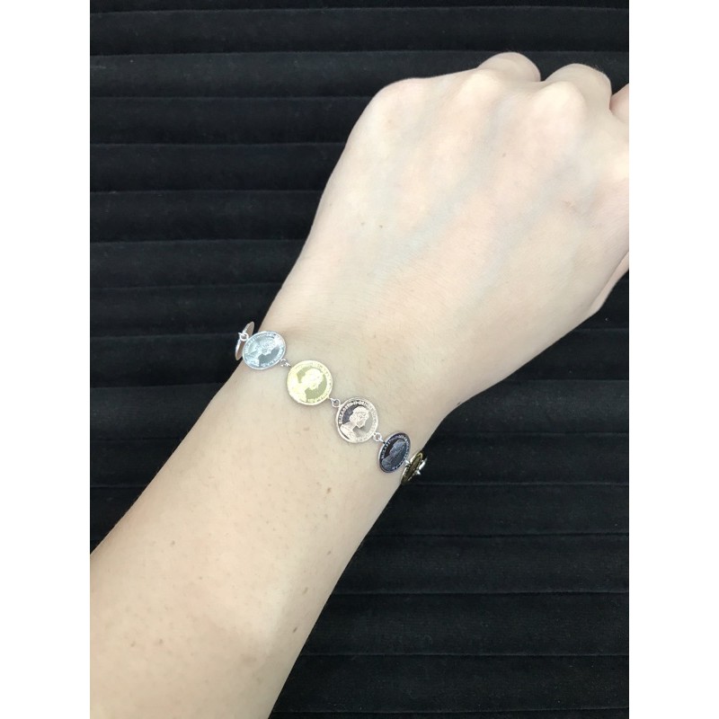 Gelang koin dollar emas asli kadar 375