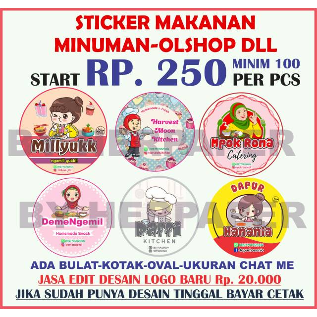 

LOGO MAKANAN.STIKER PRODUK MAKANAN MINUMAN KEKINIAN.LOGO OLSHOP. STIKER PRODUK. stiker aesthetic.