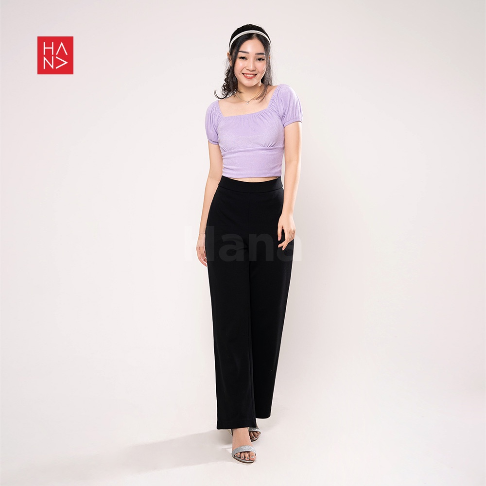 HanaFashion JKT - Yumi Crop Top Korea Wanita - CT202