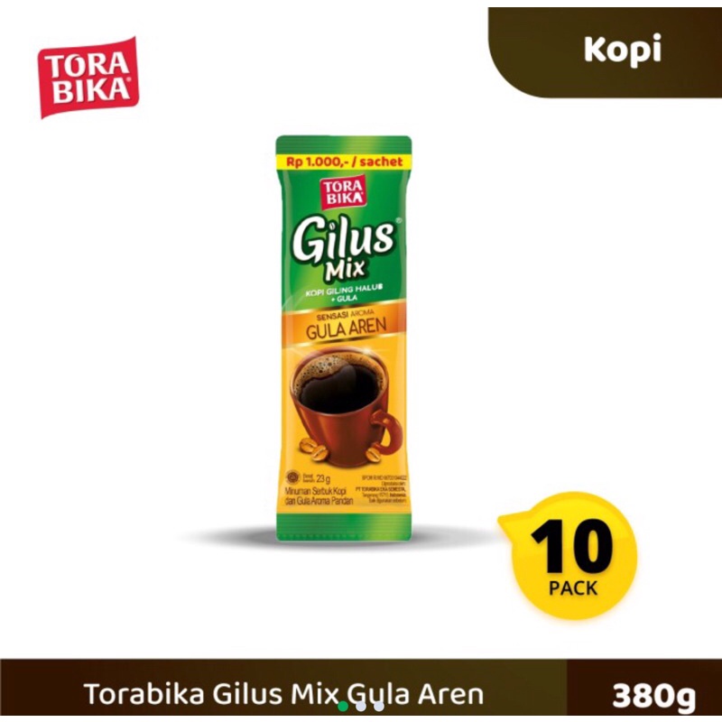 Kopi Torabika Gulus Mix Gula Aren 10x23gr Tora bika Coffee Instan