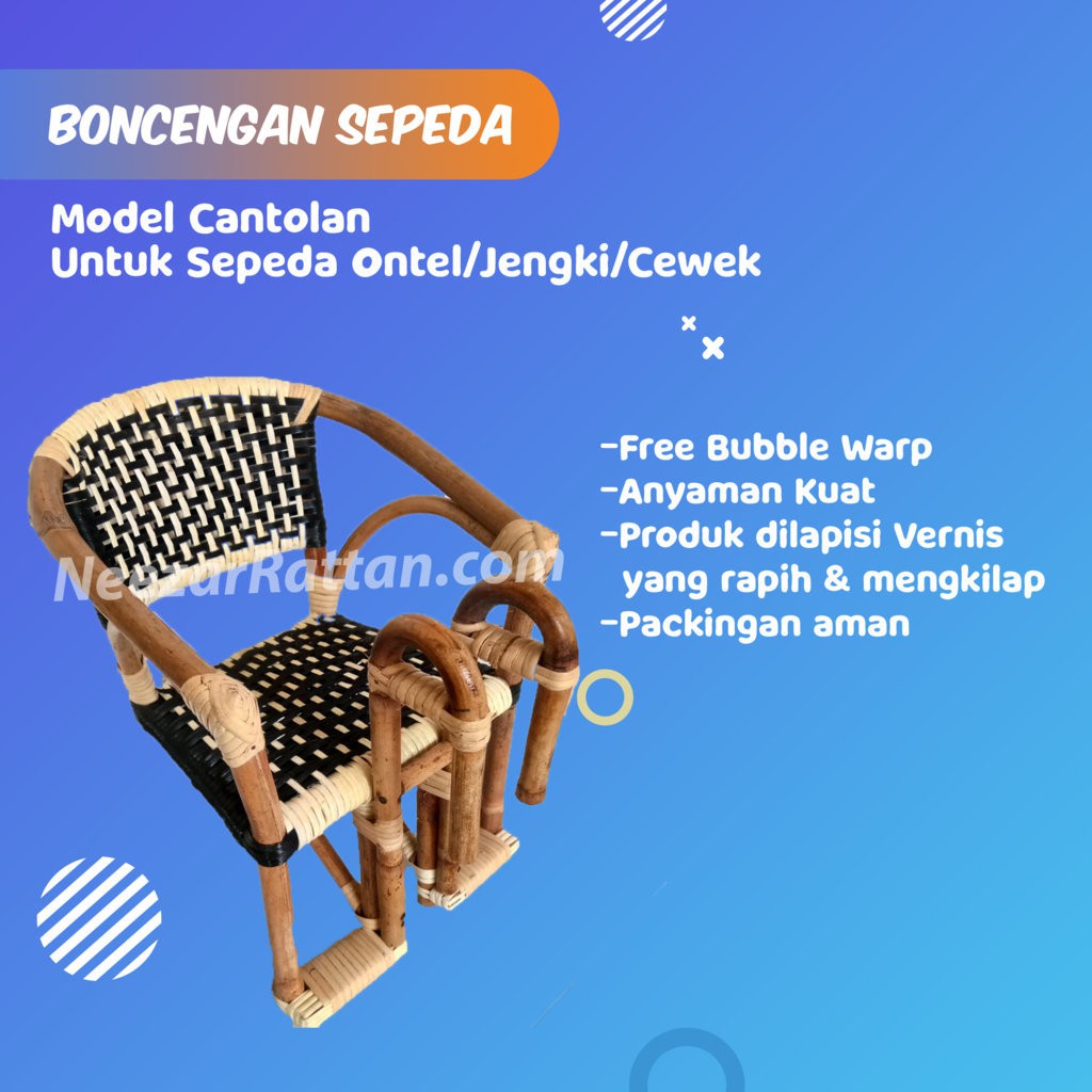Boncengan sepeda Anak depan model sepeda CEWEK Phoenix murah Rotan