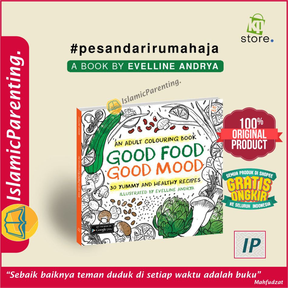 GOOD FOOD GOOD MOOD - Evelline Andrya, Buku Mewarnai Kawan Pustaka Store