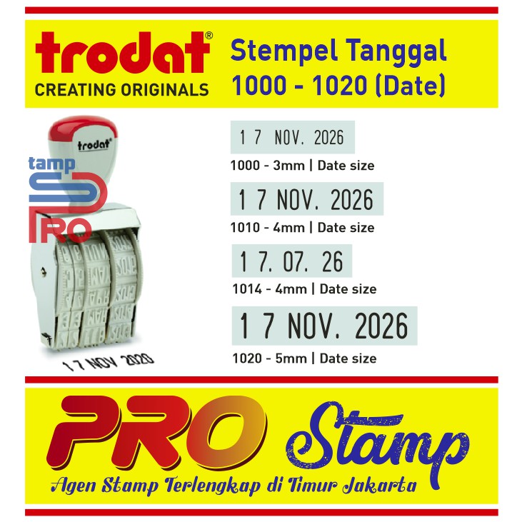 

Stempel Tanggal Trodat 1000/1010/1014/1020