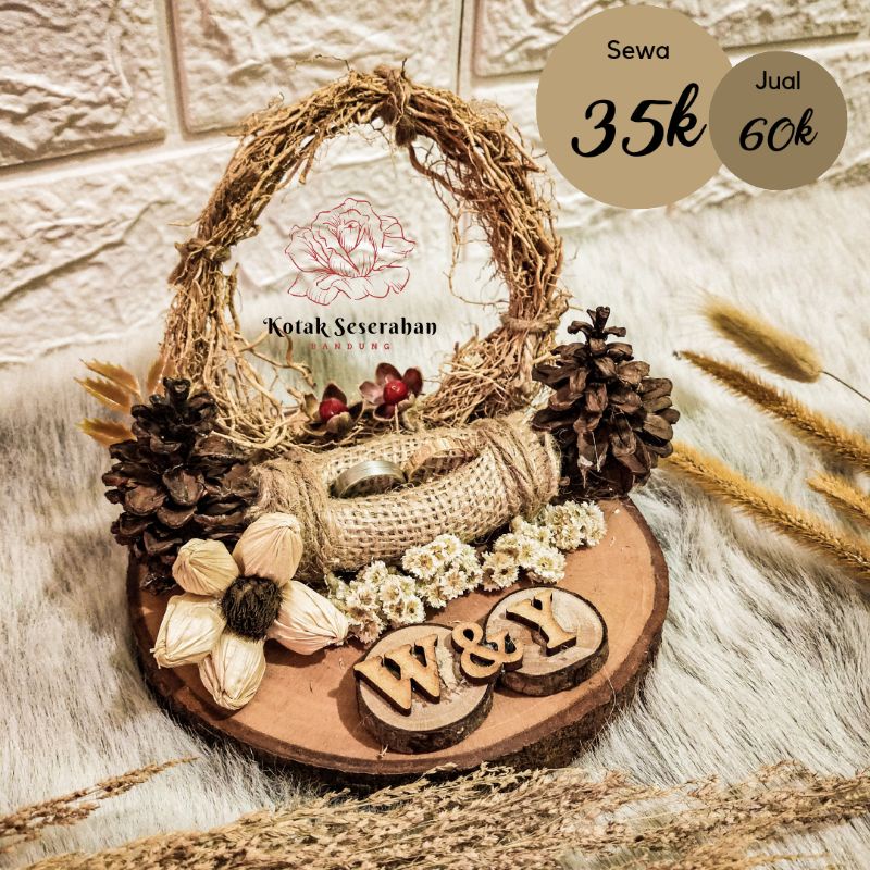 Rustic Ring Box / Tempat Cincin Rustic / Kotak Cincin Rustic ✨