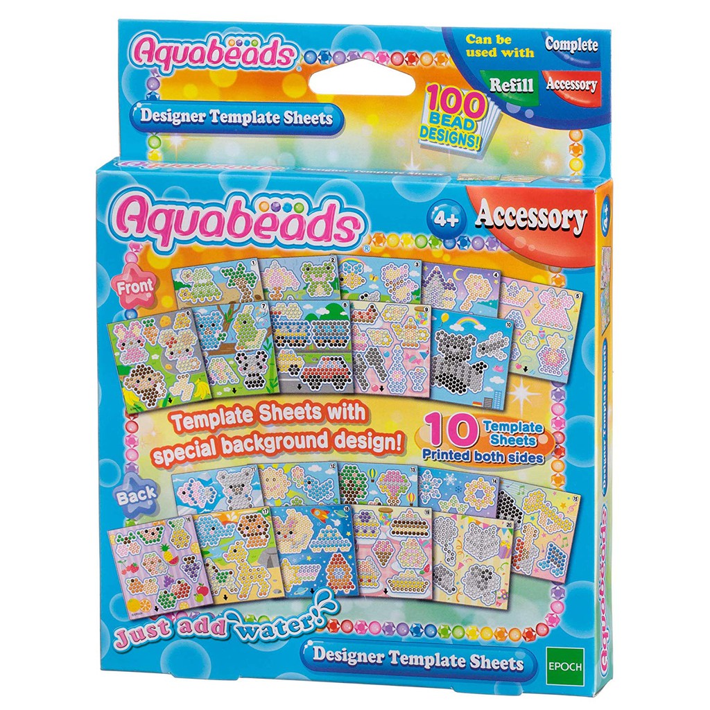  MAINAN  ANAK  AQUABEADS DESIGNER TEMPLATE SHEETS ORIGINAL 