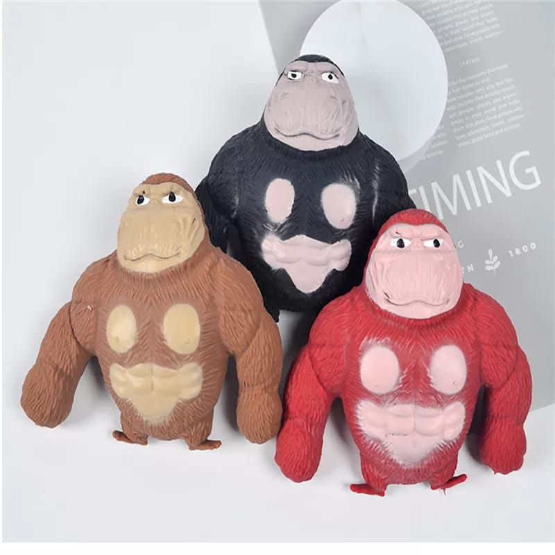 Hokkiterus21⭐⭐⭐⭐⭐  SQUISHY ORANG UTAN mainan gorila monyet remes hadiah natal squishy remes O006