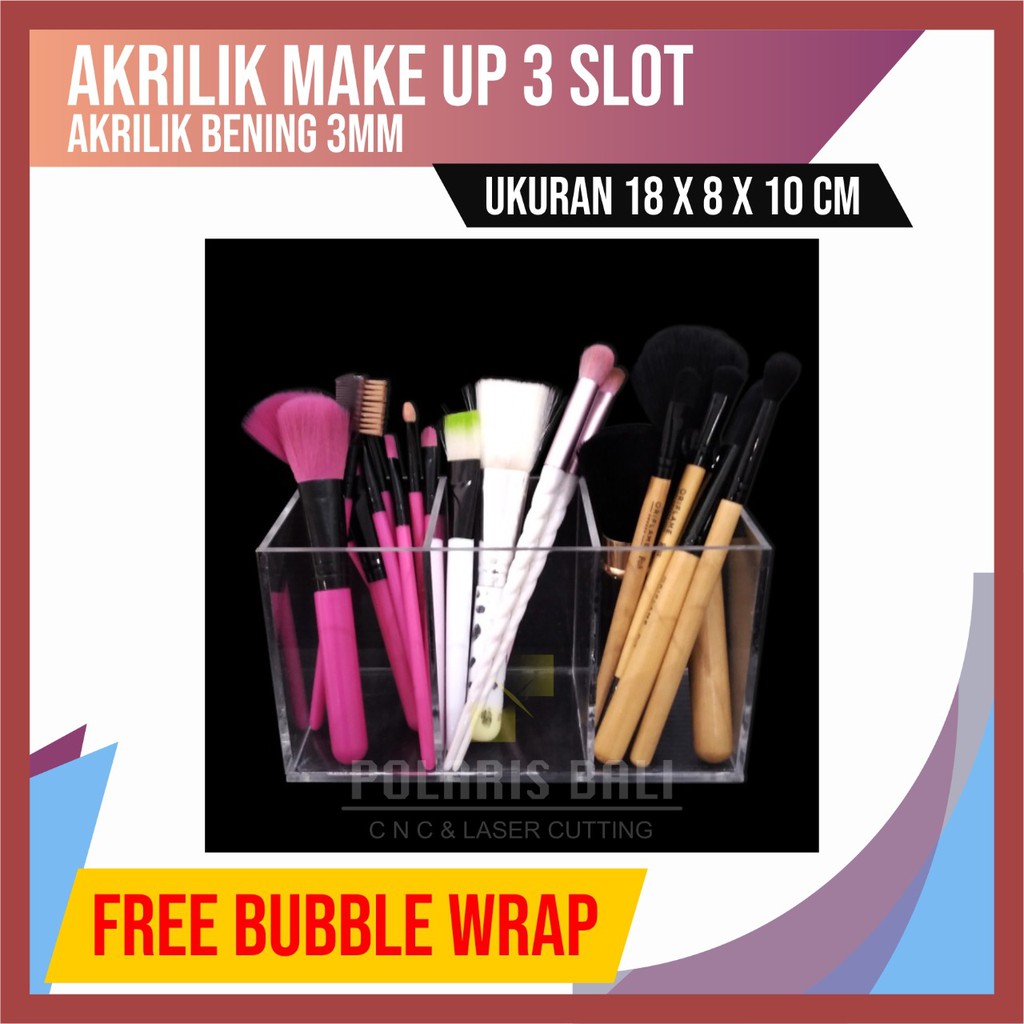 RAK KOSMETIK AKRILIK / TEMPAT BRUSH / TEMPAT KUAS MAKE UP