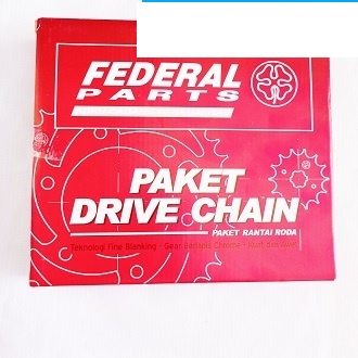 Gear Set FP-412P1-KEH-220C Federal Original Paket Gir ,Gearset,Gir PRO NEOTECH, MEGA PRO (428-14T/46T/112L) Murah