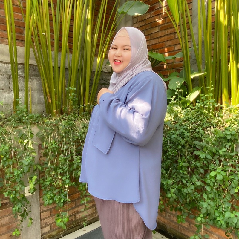 SABINA TOP KEMEJA OVERSIZE JUMBO KEMEJA WANITA BIGSIZE BAJU WANITA JUMBO