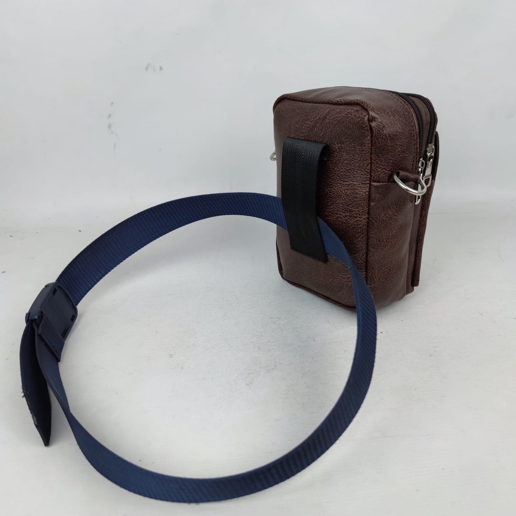 Tas HP Tas Selempang Kulit PU Leather Merk Polo Amstar Bisa dipakai di Pinggang