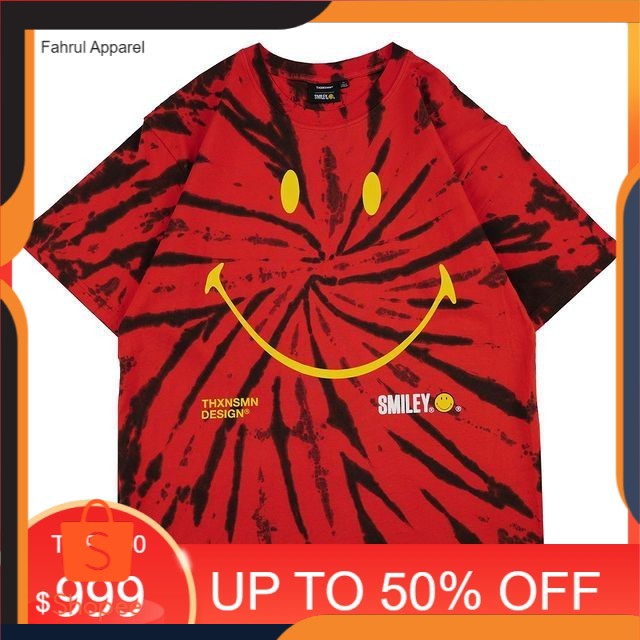 Thanksinsomnia Smiley   Keep Smiley Red Tie Dye Tshirt