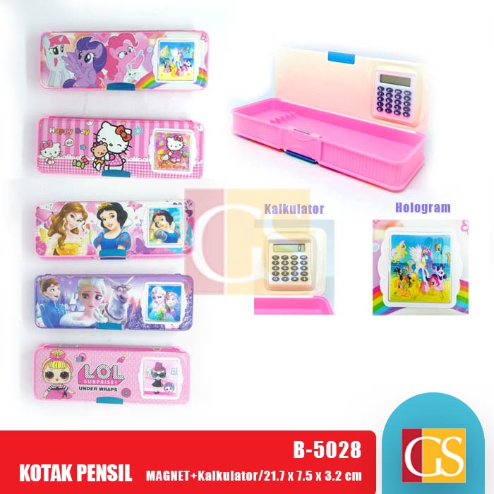 

Pencil Case / Tempat Pensil / Kotak Pensil Magnet Kalkulator B 5028
