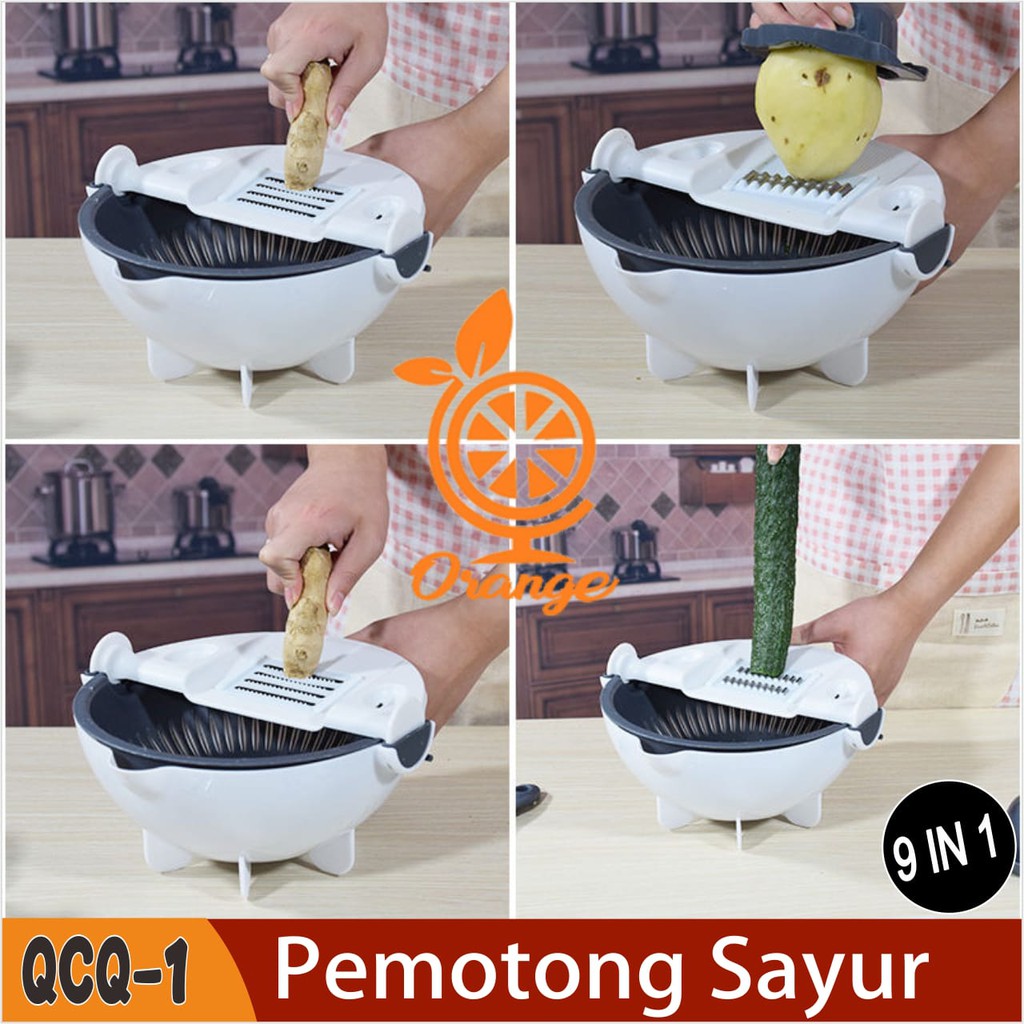 Alat Potong Kentang Sayur Multifungsi Pengiris Parutan Chopper Kitchen Serbaguna 9in1 pemotong sayur