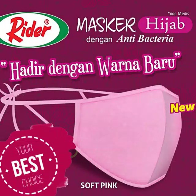 gof RIDER MASKER HIJAB Anti Bacteria Halus 100% Original