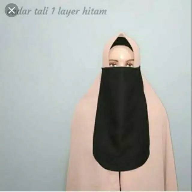 Cadar tali warna hitam bahan wolfice