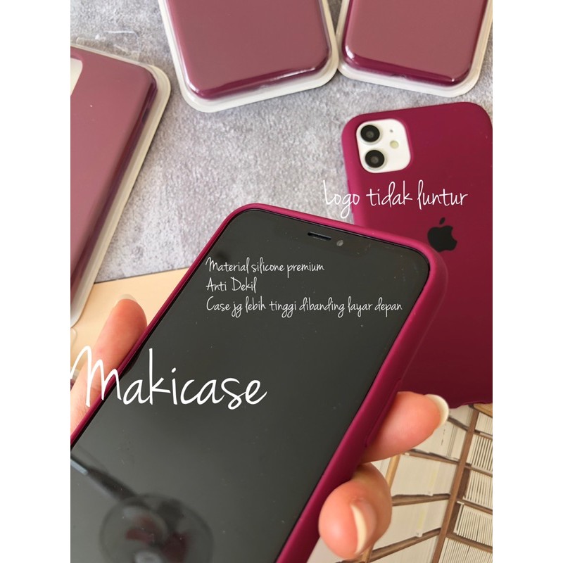 SILICONE FULLCOVER PLUM / Anti Dekil / Logo tidak luntur