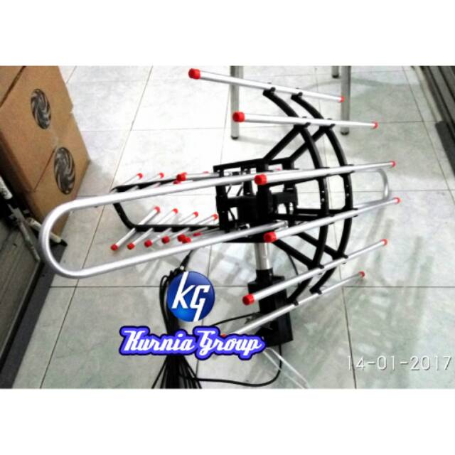 2KG !!! Antena Remote Outdor Tipe 850 &amp; 950 + Kabel &amp; Boster Antena TV Hasil Jernih Rotoating Anttena LED TABUNG DIGITAL Super Peka Gambar Jernih