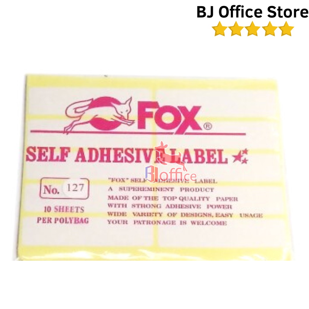 

Kertas / Label Stiker Fox No. 127 ukuran 25 x 100 mm