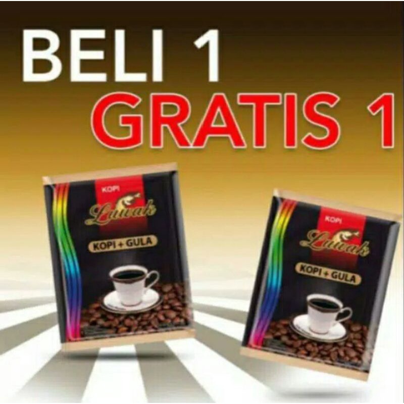 

LUWAK KOPI HITAM + GULA 1 RENCENG ISI 20 SACHET