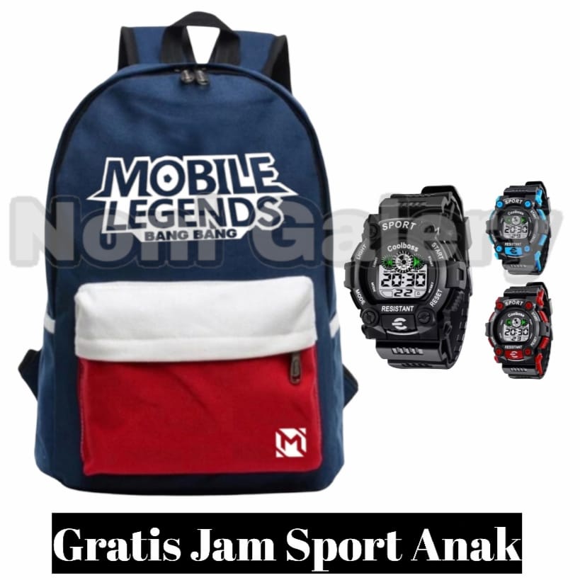 Tas anak laki BONUS JAM SPORT ANAK BISA NYALA - tas sekolah anak SD - tas karakter anak terbaru