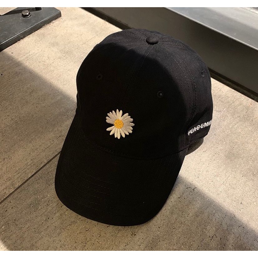TOPI IMPORT/TOPI BASEBALL BORDIR BUNGA DAISY KOREAN STYLE KUALITAS PREMIUM