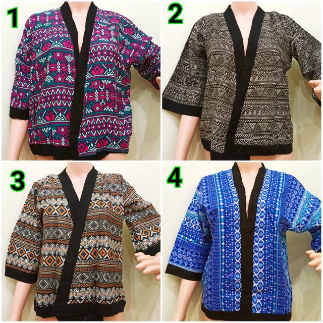 Cardigan motif etnik bali