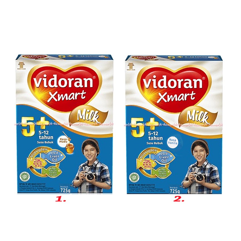 Vidoran Xmart 5+ Milk Rasa Madu Vanilla 725gr Susu Untuk 5tahun Fidoran Smart 5 Plus Vidoran 5 Vanila