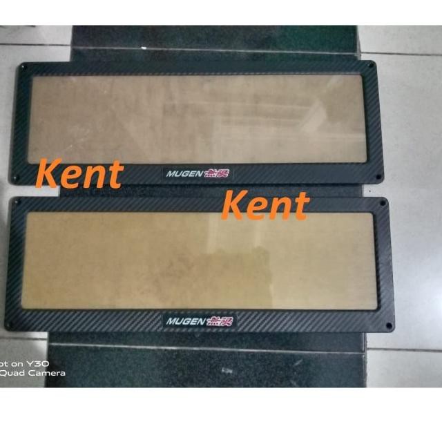 DUDUKAN TEMPAT PLAT NOMOR MOBIL AKRILIK IZY CARBON Brio/New .