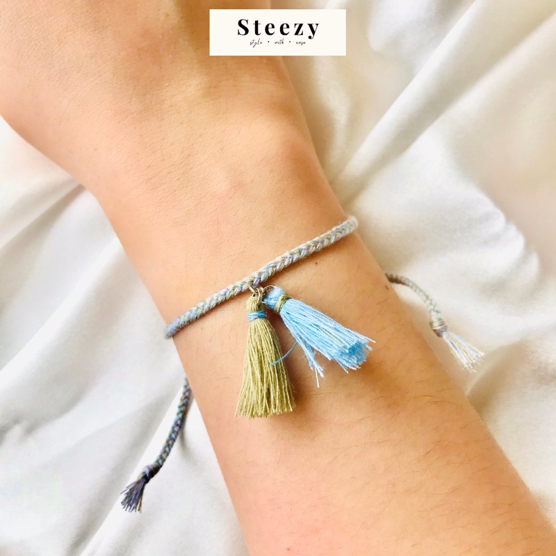 Bella Braided bracelet- Gelang tali kepang/ Gelang tali wanita/ gelang tali rumbai/ Gelang persahabatan/ Gelang Couple 3 / Gelang Boho Bohemian