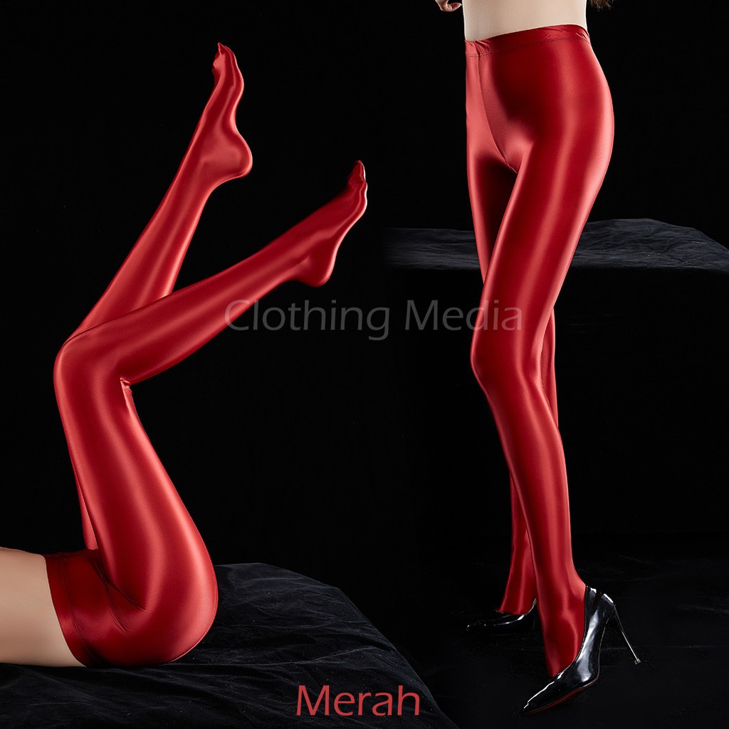 Pantyhose Premium Warna Satin Celana Stocking Glossy Silky Halus Ketat Elegan