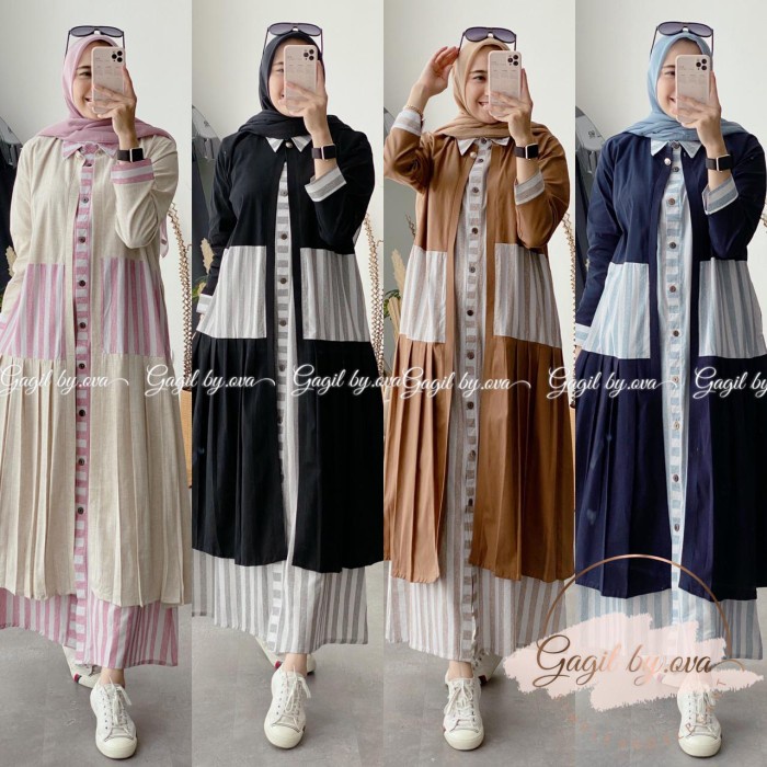 PREMIUM CANTIKA ORI GAGIL BY OVA BAJU GAMIS MUSLIM WANITA MODERN TERBARU