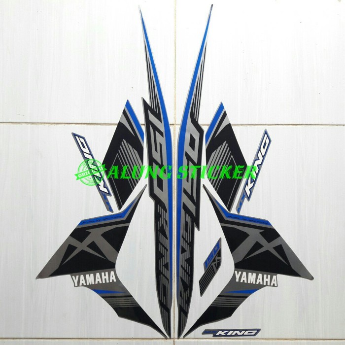 STIKER STRIPING MOTOR YAMAHA JUPITER MX KING 2017 FULL SILVER-BIRU TERMURAH