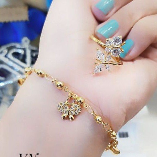 Xuping gelang dan cincin lapis emas 24k 2011l